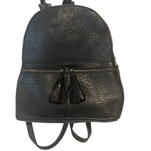 Roxy pleather black backpack